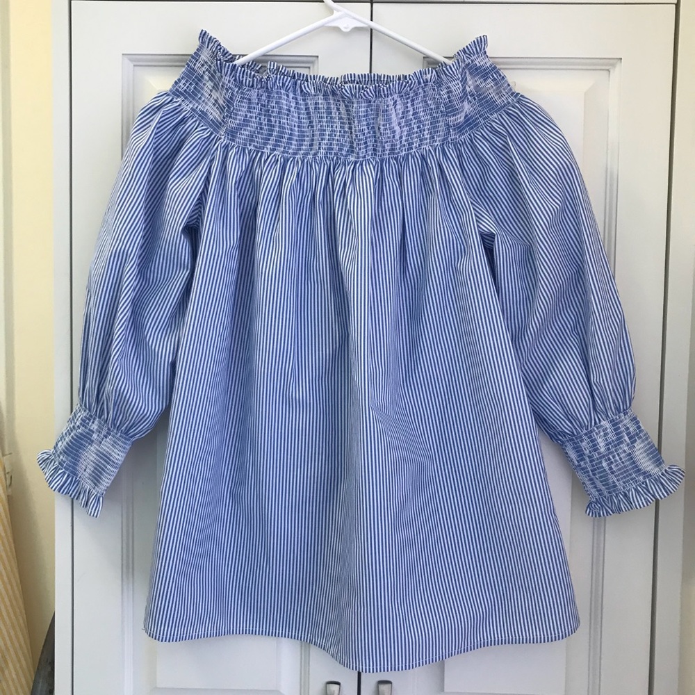 Blue/White Stripped Top size Small